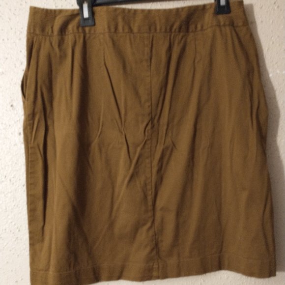 SKIRT,BROWN,BUTTONED W/ZIPPER - Picture 2 of 2